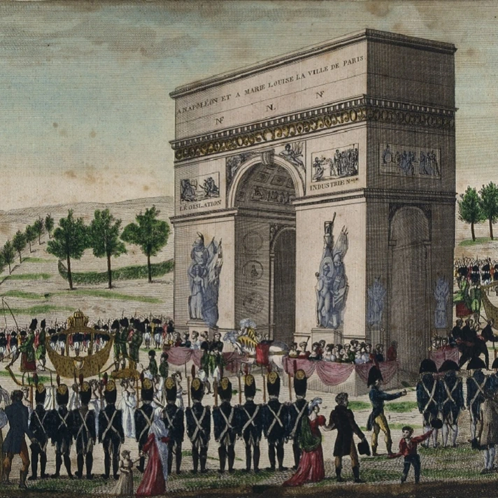 Entry of Napoleon I and Marie-Louise into Paris, April 2, 1810.
