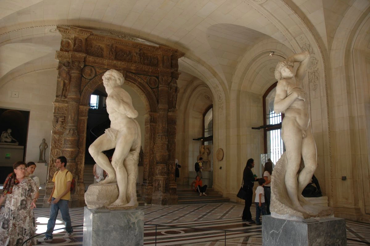 The Dying Slave and The Rebellious Slave in The Louvre Paris